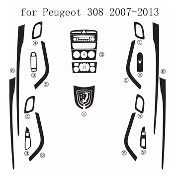 Peugeot 308 2007-2013 Habillage Décoration de Tableau de Bord 24-Pièce 2