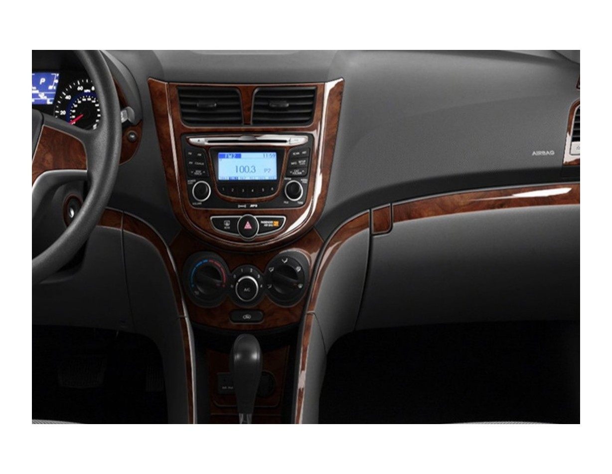 Hyundai Accent Blue 01.2011 3M 3D Interior Dashboard Trim Kit Dash Trim Dekor 18-Parts