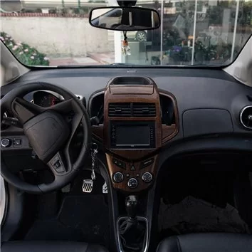 Chevrolet Aveo 2012 3D Interior Dashboard Trim Kit Dash Trim Dekor 14-Parts