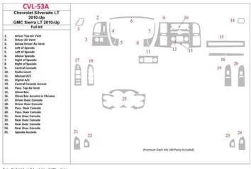 Chevrolet Silverado 2010-UP Full Set Interior BD Dash Trim Kit 2