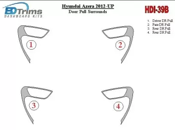 Hyundai Azera 2012-UP Door Inserts Interior BD Dash Trim Kit