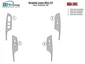 Hyundai Azera 2012-UP Window control Interior BD Dash Trim Kit