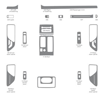 Lincoln Aviator 2020-2022 Full Interior BD Dash Trim Kit 2