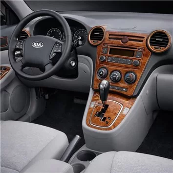 Kia Carens/Rondo 2007-UP Full Set, Automatic A/C Controls, W/O Heated Seats Mascherine sagomate per rivestimento cruscotti 