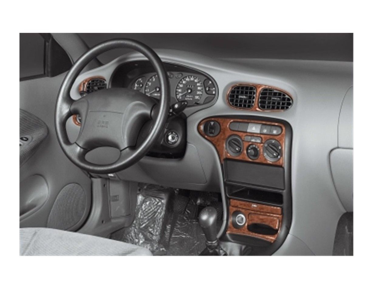 Hyundai Elantra 01.99 - 07.00 3D Inleg dashboard Interieurset aansluitend en pasgemaakt op he 13 -Teile
