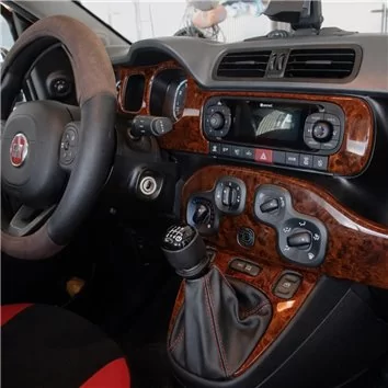 Fiat Panda 2013-2023 3D Inleg dashboard Interieurset aansluitend en pasgemaakt op he 10-Deile