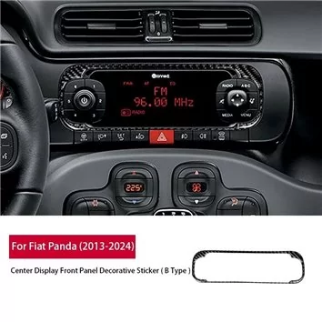 Fiat Panda 2013-2023 3D Inleg dashboard Interieurset aansluitend en pasgemaakt op he 10-Deile