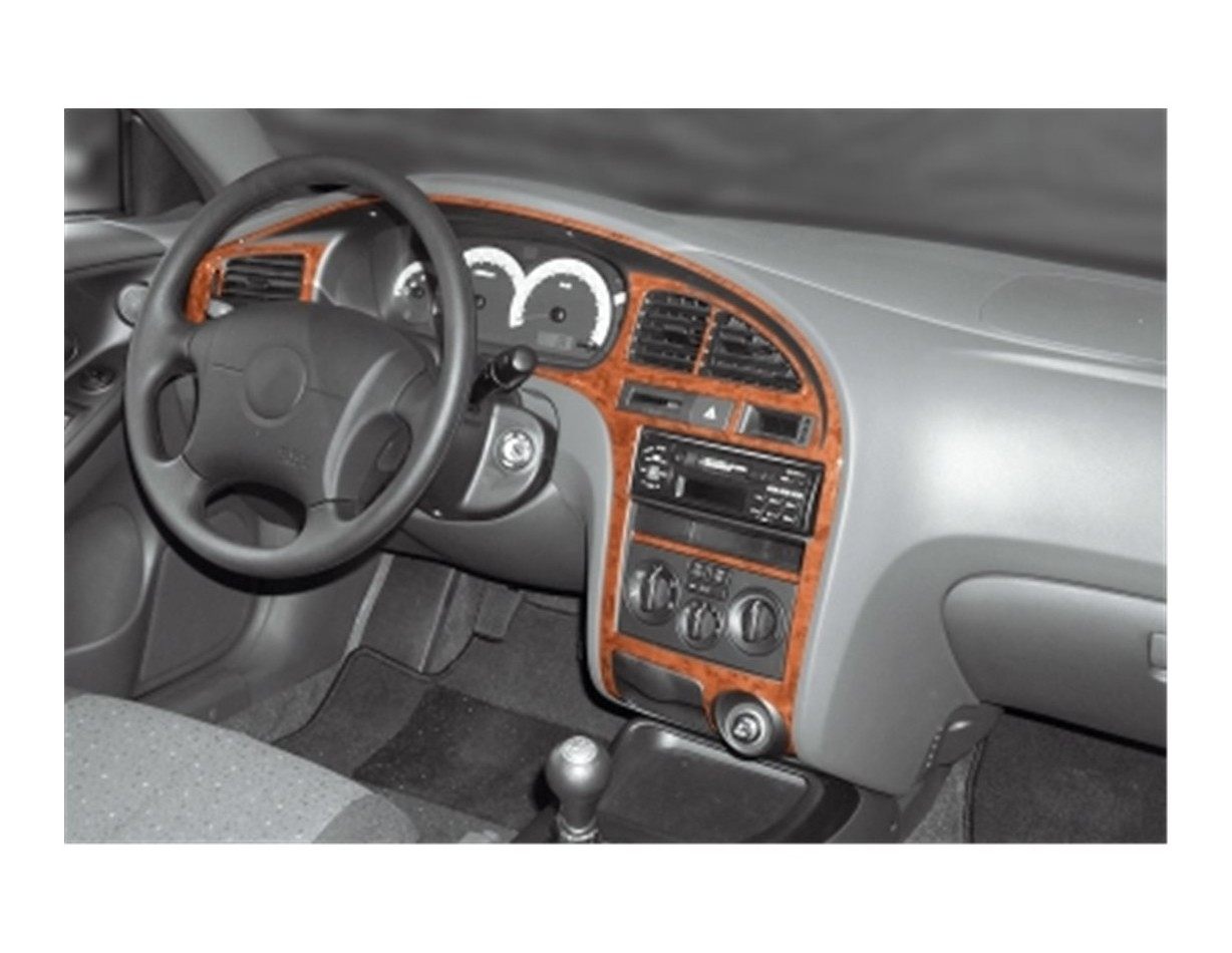 Hyundai Elantra 08.00 - 12.03 3D Inleg dashboard Interieurset aansluitend en pasgemaakt op he 8 -Teile