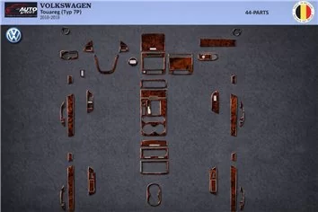 Volkswagen Touareg 2011-2017 Mittelkonsole Armaturendekor Cockpit Dekor 35-Teile