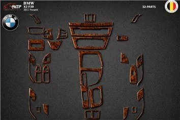 BMW X2 F39 From 2019 Mascherine sagomate per rivestimento cruscotti 32-Decori 2