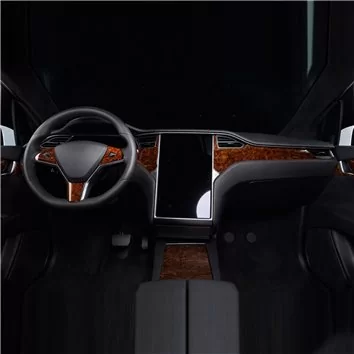 Tesla Model S Model X 2012-2020 Habillage Décoration de Tableau de Bord 23-Pièce