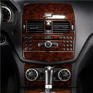 Mercedes C-Class W204 2007–2014 3D Inleg dashboard Interieurset aansluitend en pasgemaakt op he 46-Teile