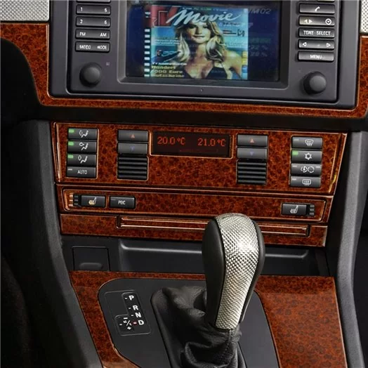 BMW 5-Series E39 1998-2003 With NAVI system, 36 Parts Mascherine sagomate per rivestimento cruscotti BMW 5-Series E39 1998-2003 With NAVI system, 36 Parts Mascherine sagomate per rivestimento cruscotti