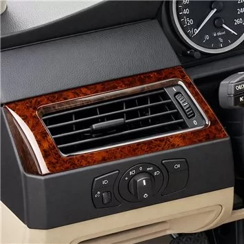 BMW 5-Series E60 2003-2008 Habillage Décoration de Tableau de Bord 17-Pièce BMW 5-Series E60 2003-2008 Habillage Décoration de Tableau de Bord 17-Pièce