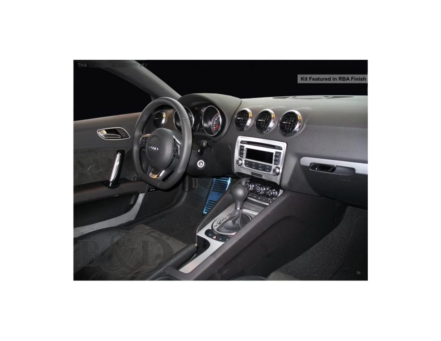Audi TT 2007-2014 Voll Satz, Without NAVI BD innenausstattung armaturendekor cockpit dekor - 1- Cockpit Dekor Innenraum