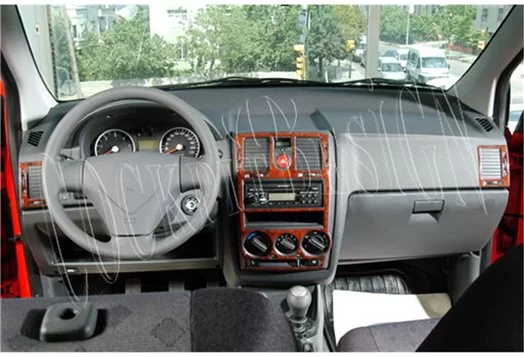 Hyundai Getz 05-12.10 Mittelkonsole Armaturendekor Cockpit Dekor 4-Teilige - 1- Cockpit Dekor Innenraum