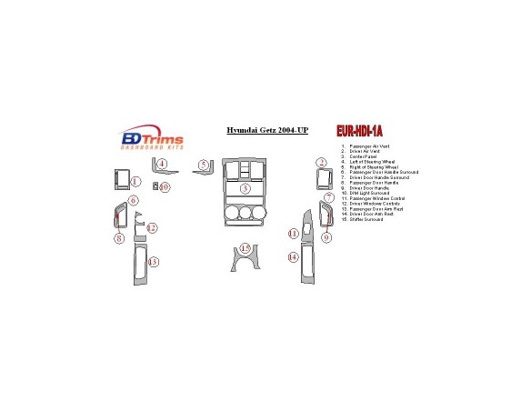 Fits Ford Taurus 01-07 Wood Aluminum or Carbon Fiber Dash Kit Trim Parts