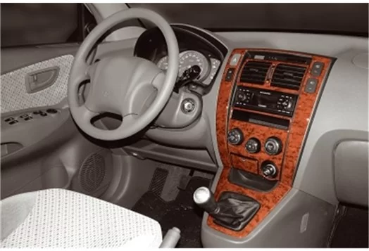 Hyundai Tucson 04-10 Kit la décoration du tableau de bord 9-Pièce - 1 - habillage decor de tableau de bord