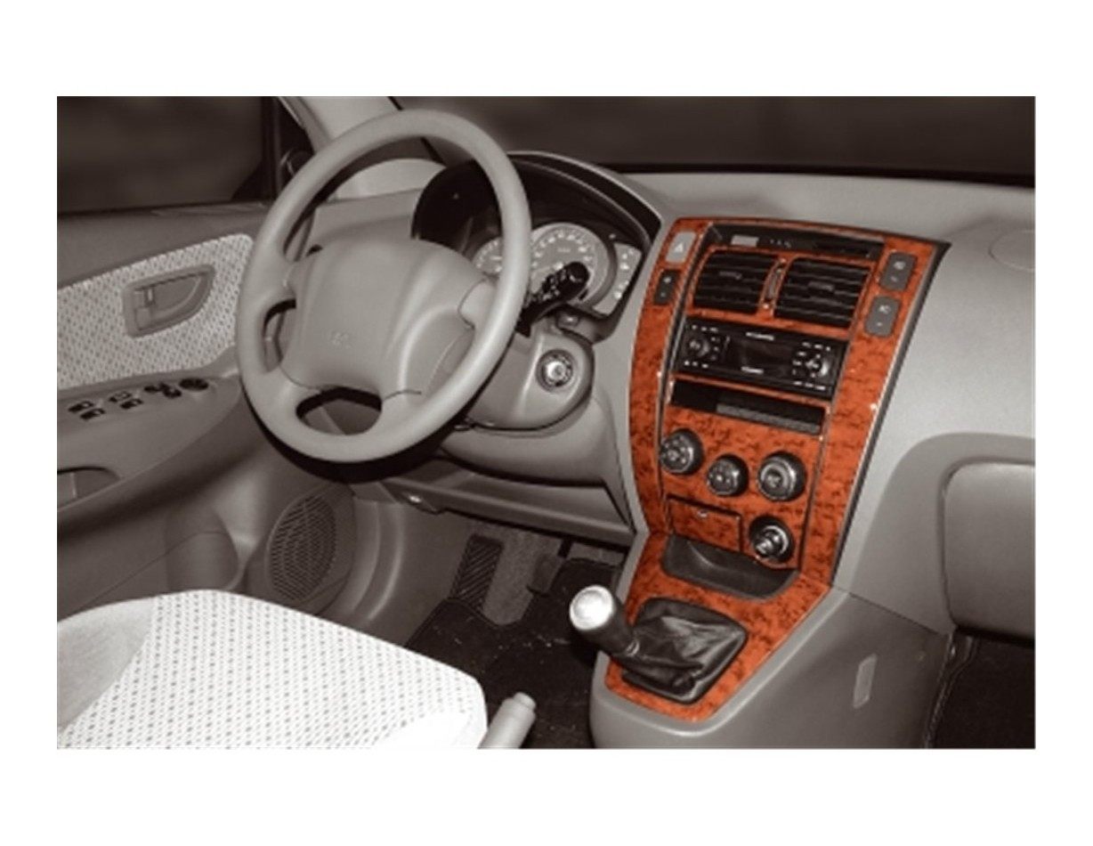 Hyundai Tucson 04-10 Kit la décoration du tableau de bord 9-Pièce - 1 - habillage decor de tableau de bord