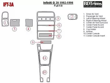 Infiniti G 1992-1996 Full Set BD Interieur Dashboard Bekleding Volhouder