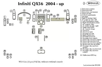 Infiniti QX56 2004-2007 Full Set Interior BD Dash Trim Kit