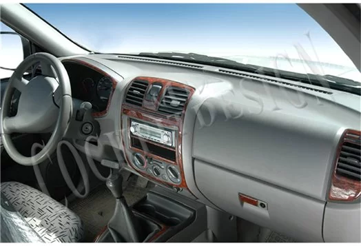 Isuzu D-Max Cab 4X2 01.05-12.06 3M 3D Interior Dashboard Trim Kit Dash Trim Dekor 14-Parts