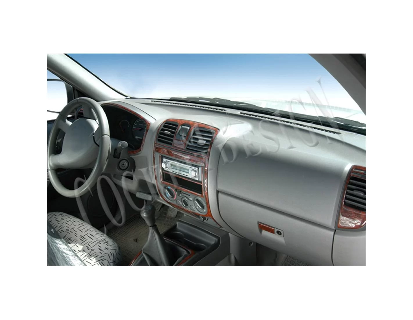 Isuzu D-Max Cab 4X2 01.05-12.06 3M 3D Interior Dashboard Trim Kit Dash Trim Dekor 14-Parts