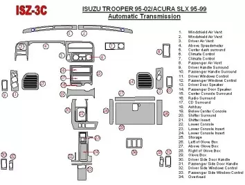 Isuzu Trooper 1995-2002 Full Set, Automatic Gear Cruscotto BD Rivestimenti interni