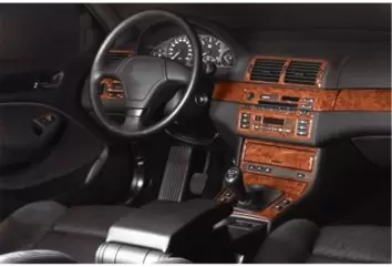 BMW 3 Series E46 04.98 - 12.04 3D Inleg dashboard Interieurset aansluitend en pasgemaakt op he 25 -Teile