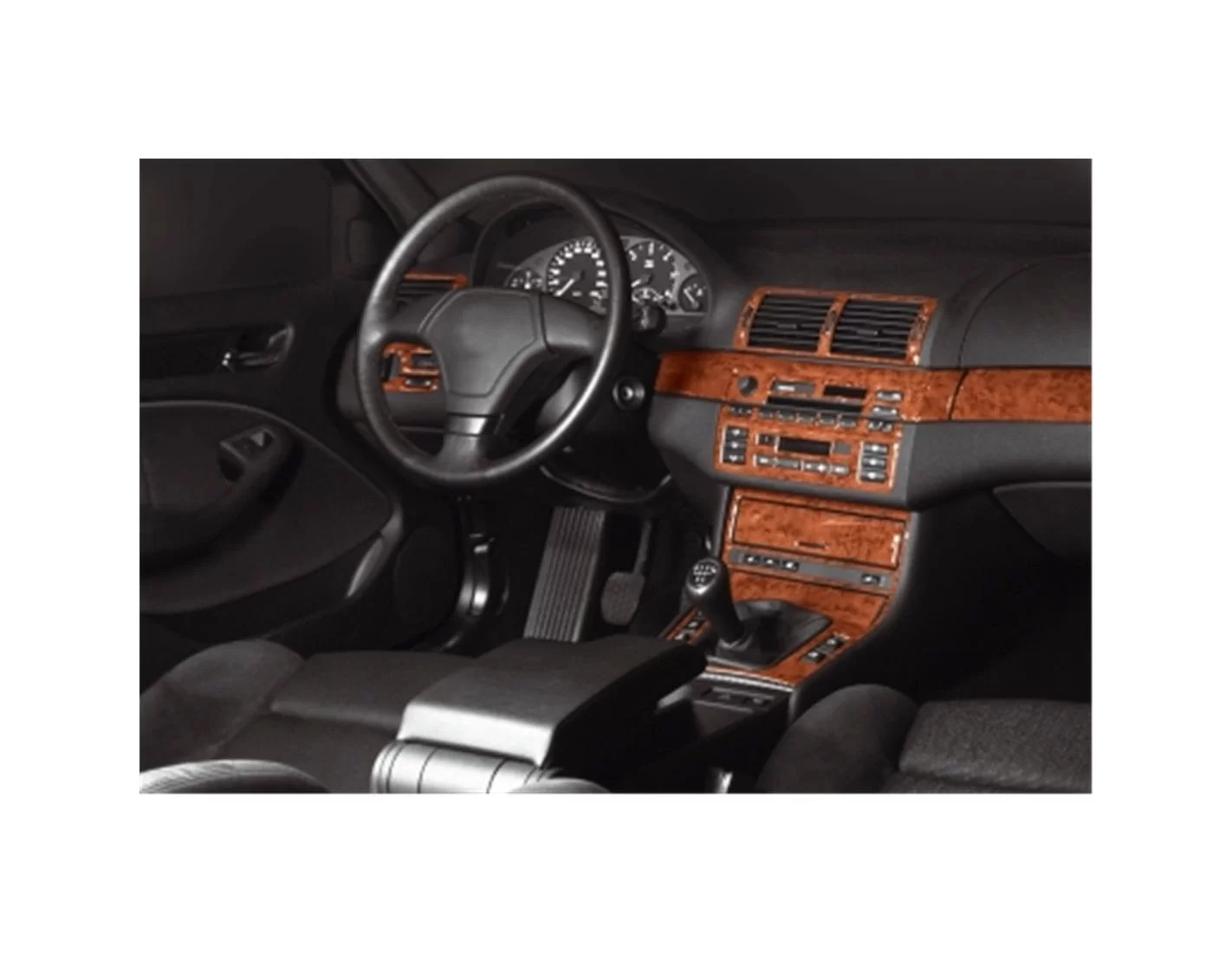 BMW 3 Series E46 04.98-12.04 3M 3D Interior Dashboard Trim Kit Dash Trim Dekor 25-Parts