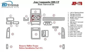 Jeep Commander 2008-UP Basic Universal Kit Interior BD Dash Trim Kit