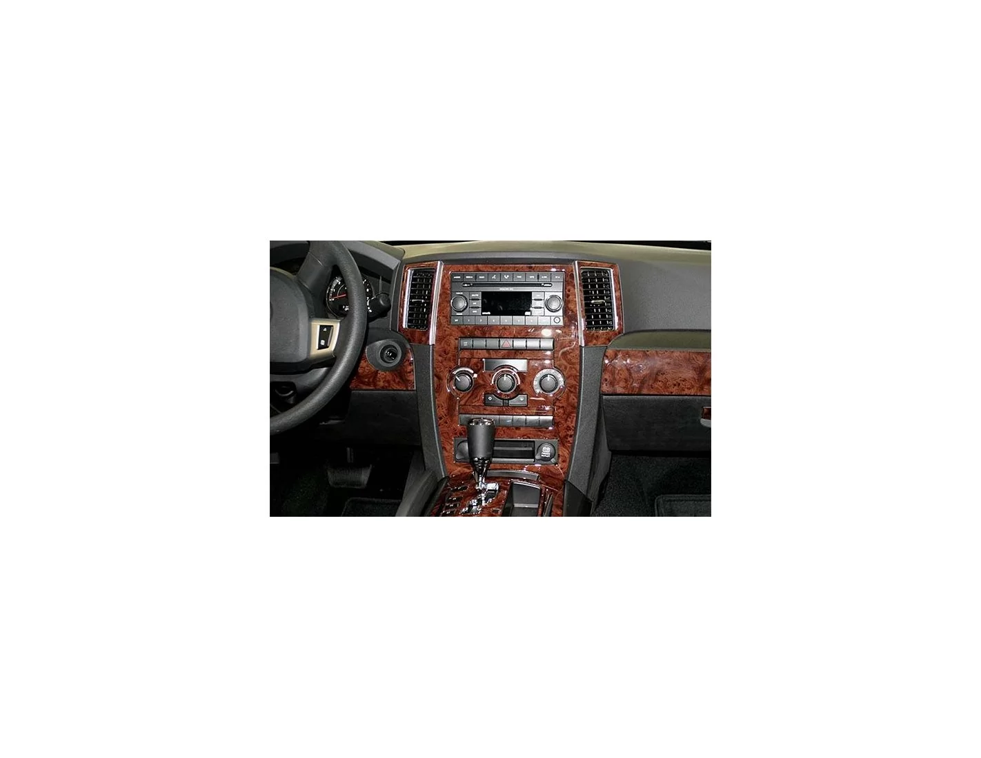 Jeep Grand Cherokee 2008-2010 Full Universal Set Cruscotto BD Rivestimenti interni