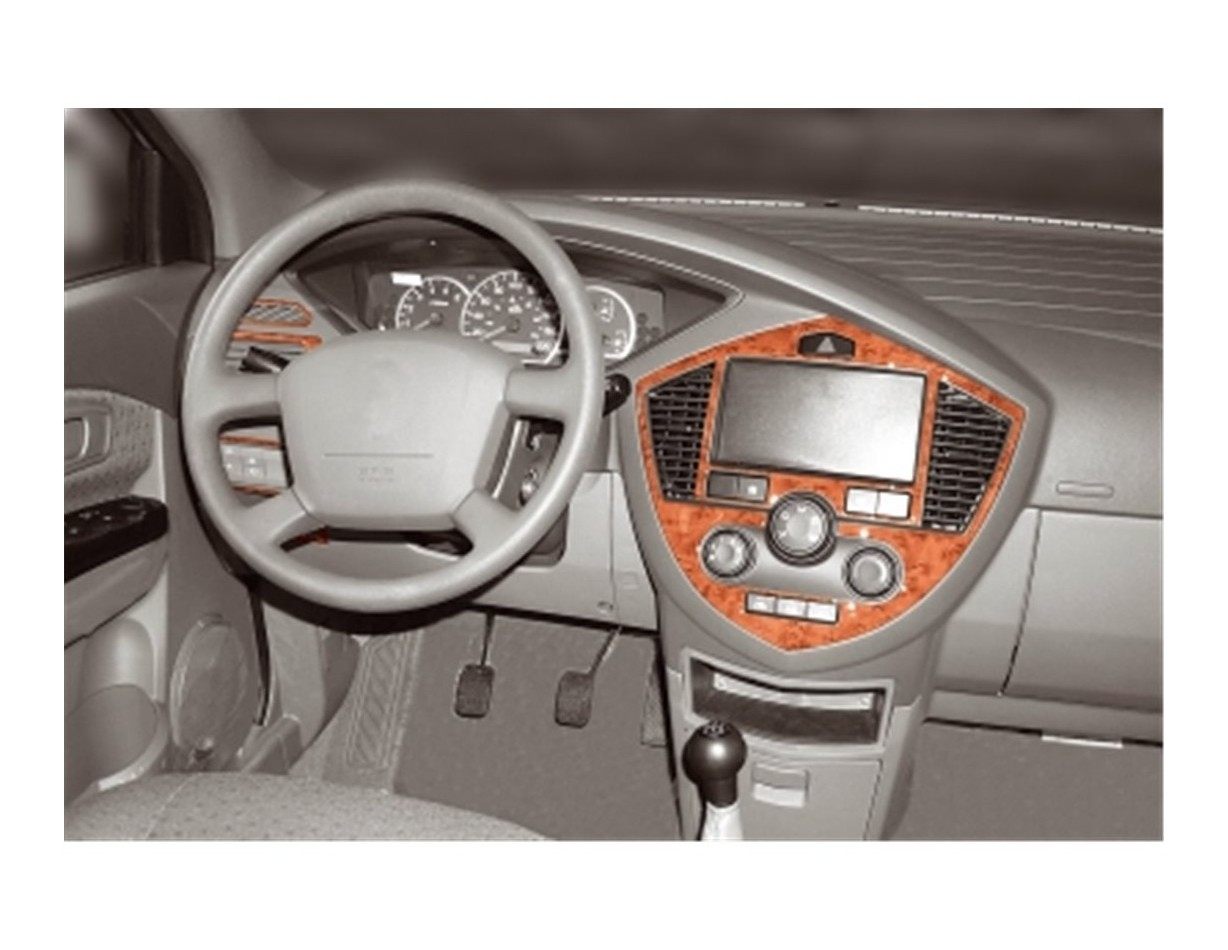 Kia Carens 02-10.06 Mittelkonsole Armaturendekor Cockpit Dekor 6-Teilige - 1- Cockpit Dekor Innenraum