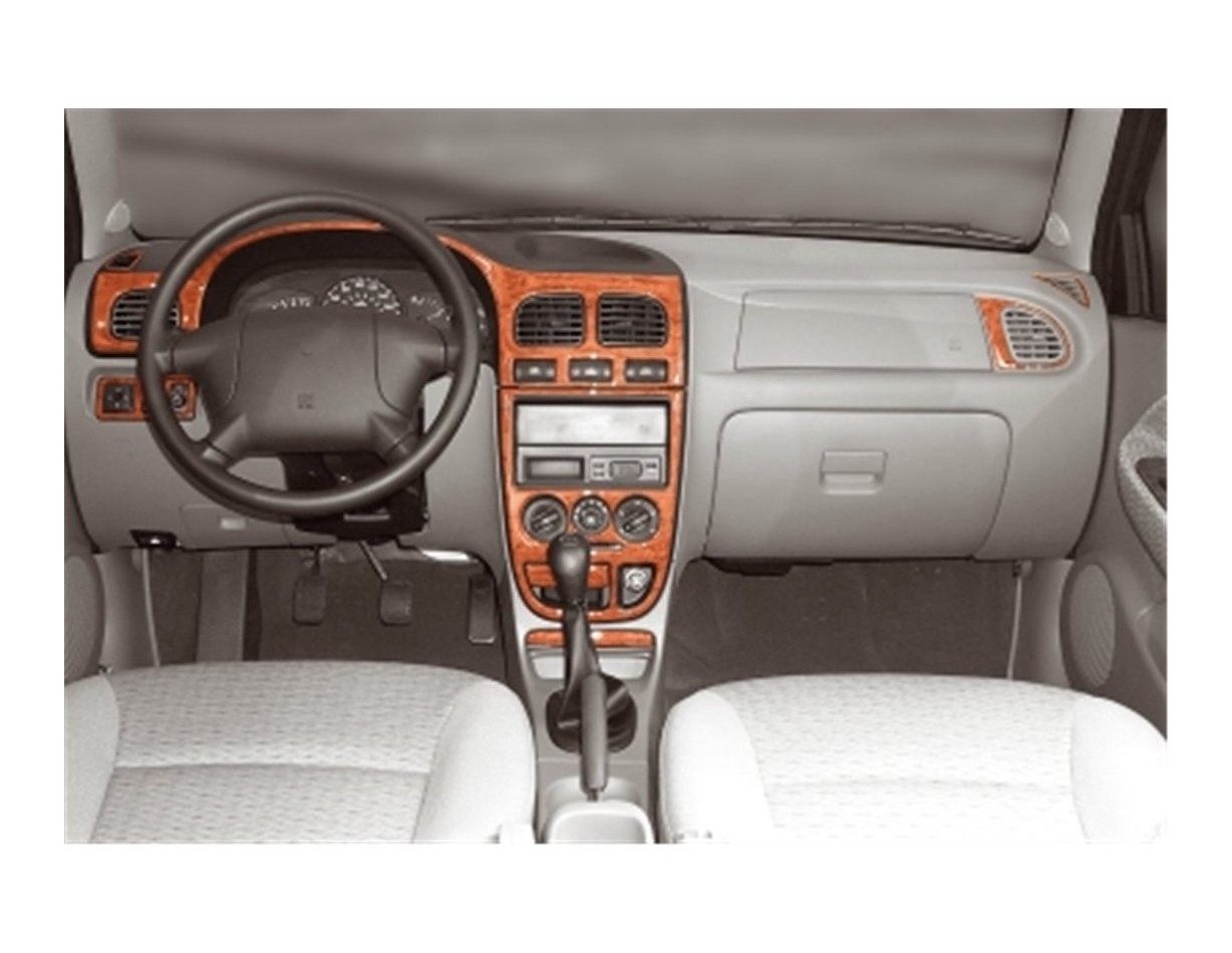 Kia Rio 09.00 - 08.02 Kit Rivestimento Cruscotto all'interno del veicolo Cruscotti personalizzati 9-Decori