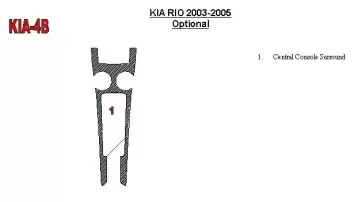 Kia Rio 2003-2005 Options Interior BD Dash Trim Kit