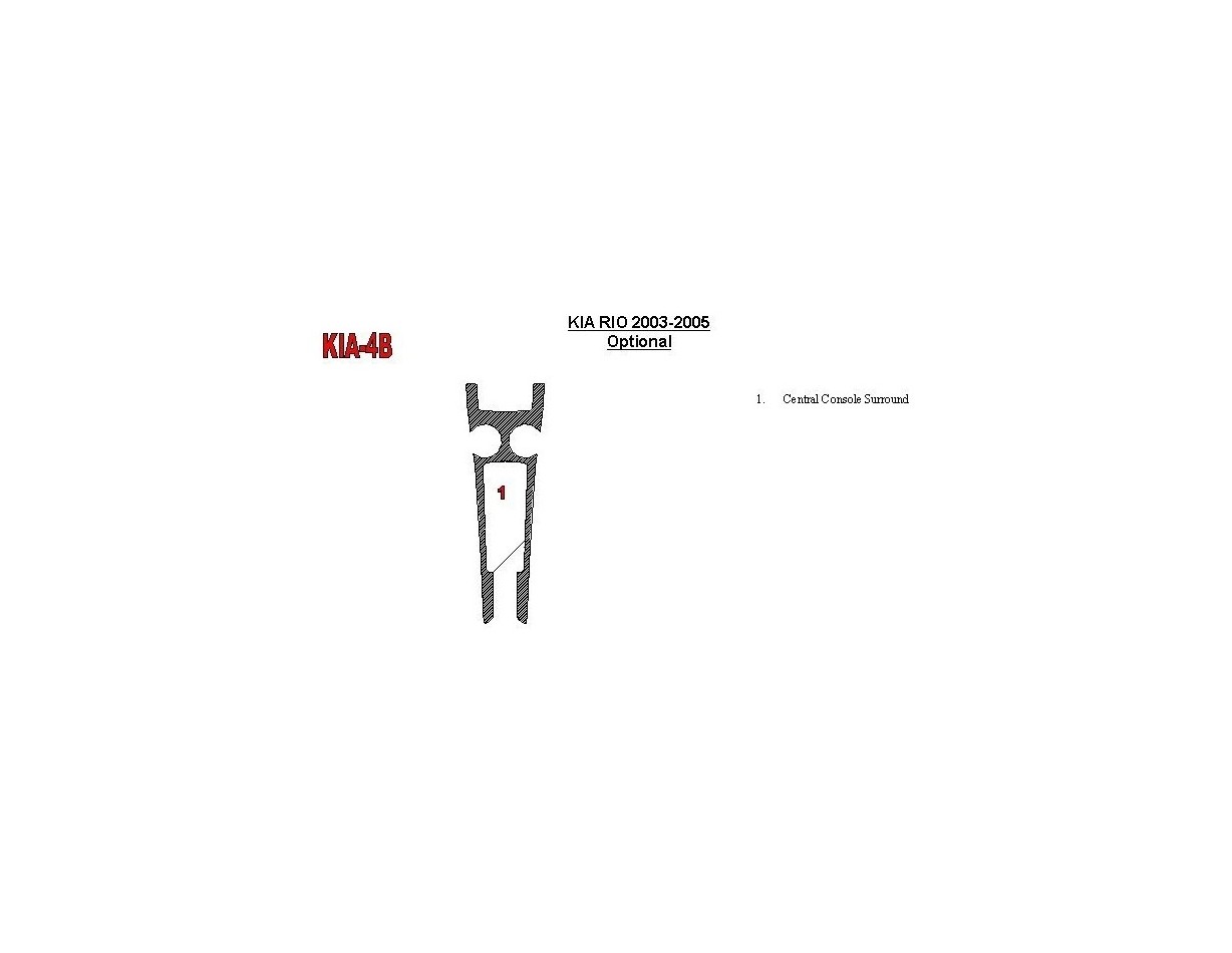 Kia Rio 2003-2005 Options Interior BD Dash Trim Kit