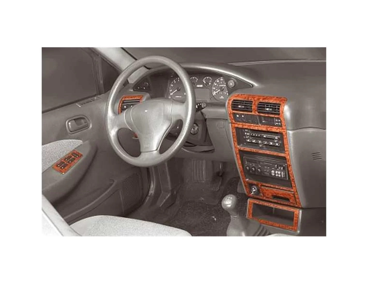 Kia Sephia 09.93-05.95 3M 3D Interior Dashboard Trim Kit Dash Trim Dekor 12-Parts
