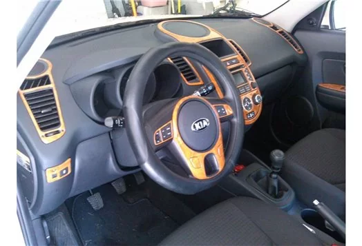 Kia Soul 2010-2011 3D Inleg dashboard Interieurset aansluitend en pasgemaakt op he 36-Teile