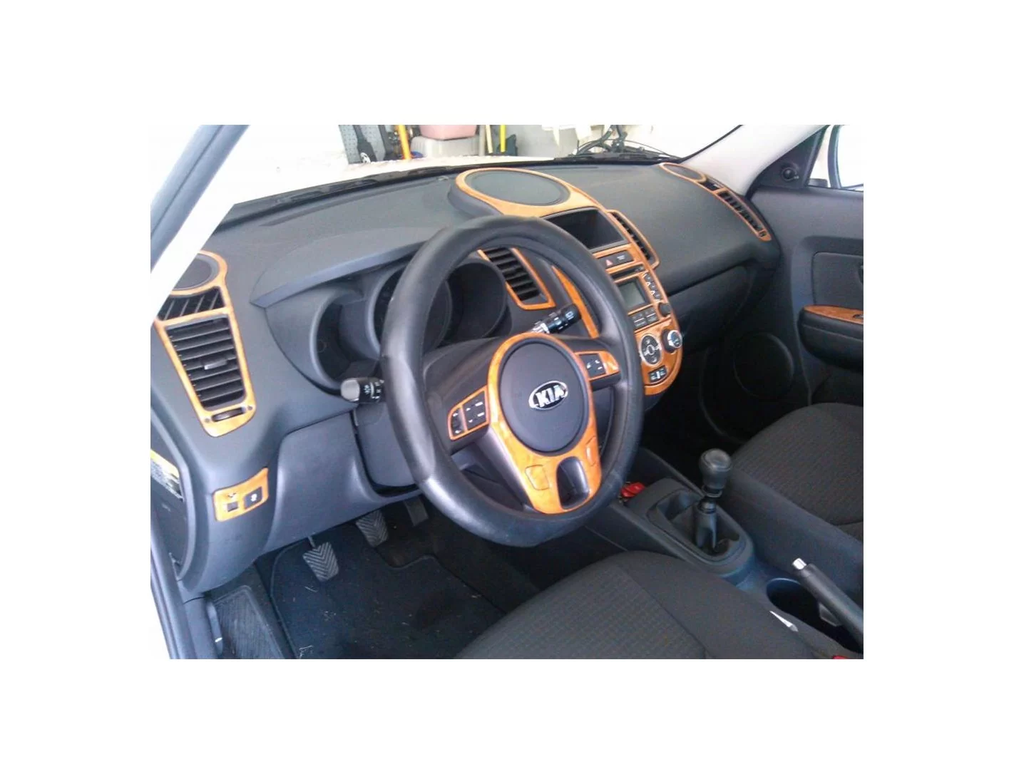 Kia Soul 2010-2011 3D Inleg dashboard Interieurset aansluitend en pasgemaakt op he 36-Teile