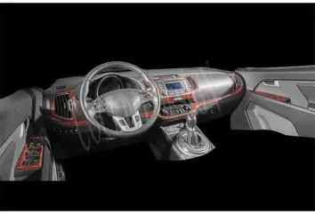 Kia Sportage 01.2011 3M 3D Interior Dashboard Trim Kit Dash Trim Dekor 15-Parts