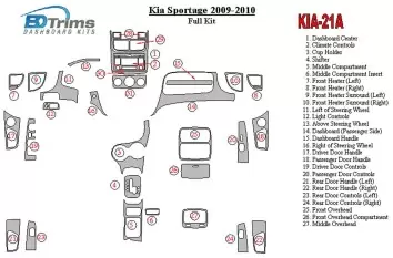 KIA Sportage 2009-2010 Full Set BD Interieur Dashboard Bekleding Volhouder