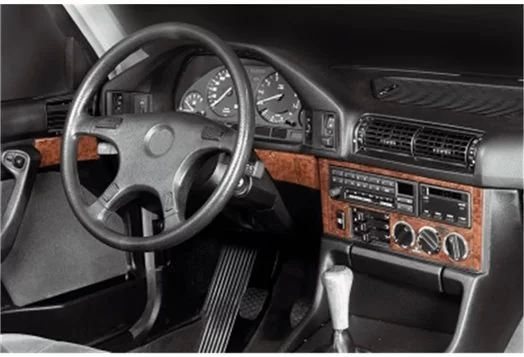BMW 5 Series E34 88-95 Mittelkonsole Armaturendekor Cockpit Dekor 22-Teilige - 1- Cockpit Dekor Innenraum