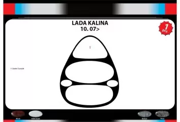 Lada Kalina 10.2007 3M 3D Interior Dashboard Trim Kit Dash Trim Dekor 1-Parts