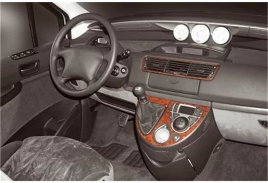 Lancia Phedra 02.2002 Kit Rivestimento Cruscotto all'interno del veicolo Cruscotti personalizzati 4-Decori