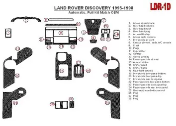 Land Rover Discovery 1995-1998 Automatic Gearbox, Full Set, OEM Compliance, 1997 Year Only Interior BD Dash Trim Kit