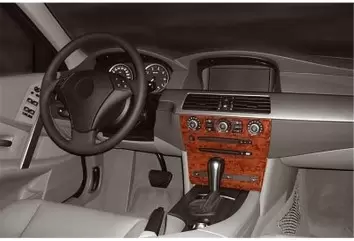 BMW 5 Series E60-E61 03-11.09 Mittelkonsole Armaturendekor Cockpit Dekor 8-Teilige - 1- Cockpit Dekor Innenraum