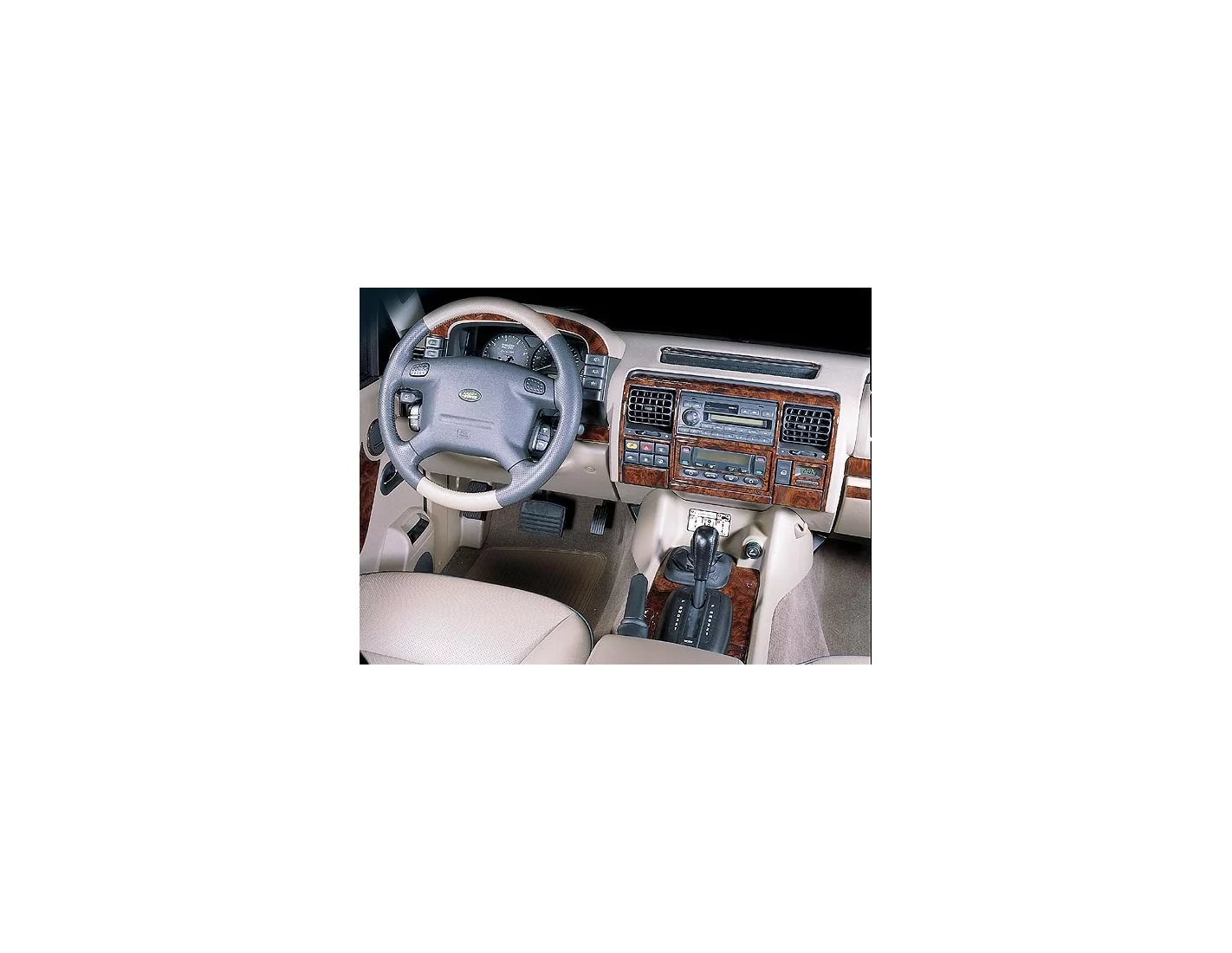 Land Rover Discovery 1999-2004 Sans Fabric BD Kit la décoration du tableau de bord - 1 - habillage decor de tableau de bord