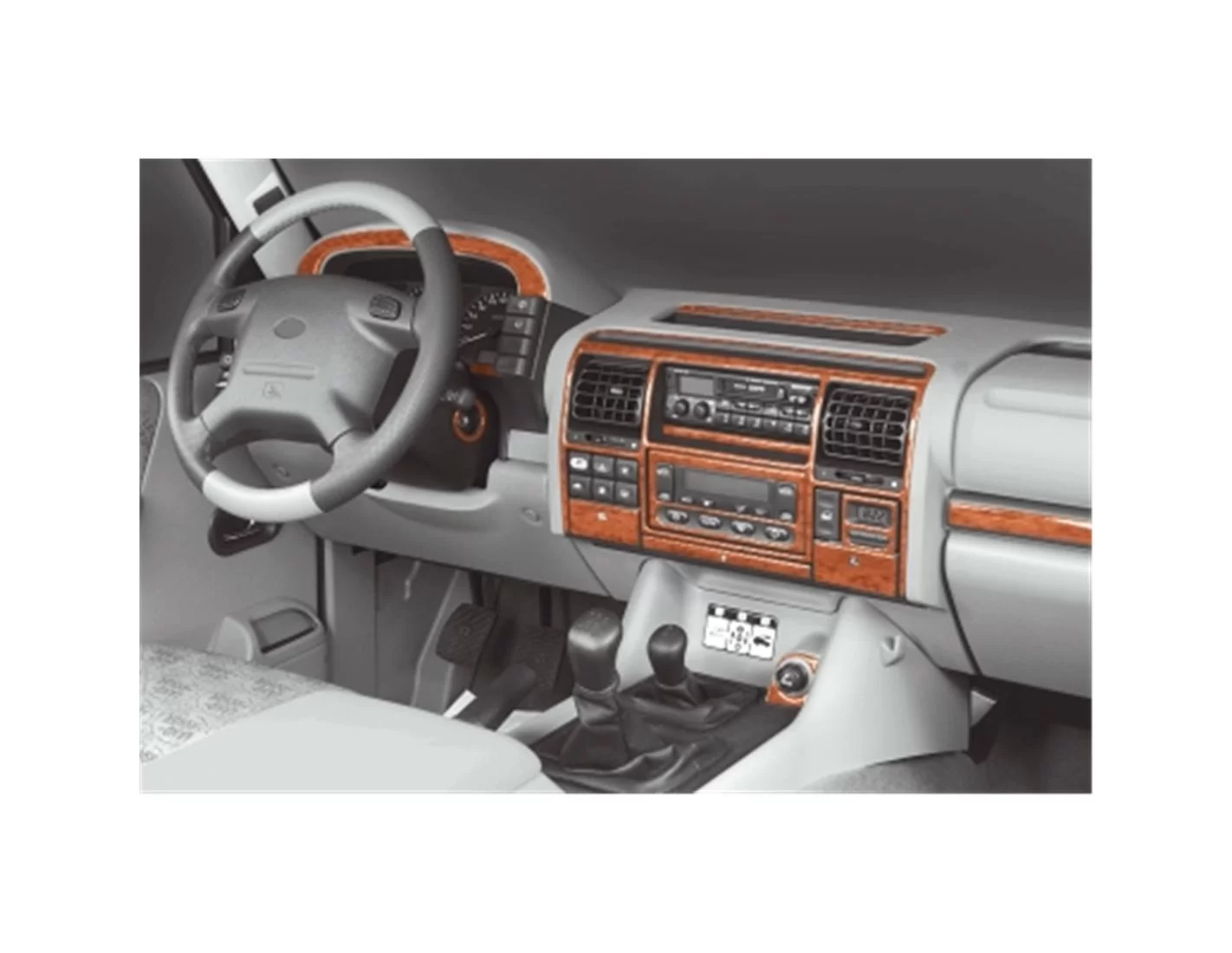 Land Rover Discovery II TD5 10.98-12.04 Mittelkonsole Armaturendekor Cockpit Dekor 24-Teilige - 1- Cockpit Dekor Innenraum