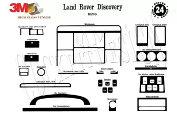 Land Rover Discovery II TD5 10.98 - 12.04 3D Inleg dashboard Interieurset aansluitend en pasgemaakt op he 24 -Teile