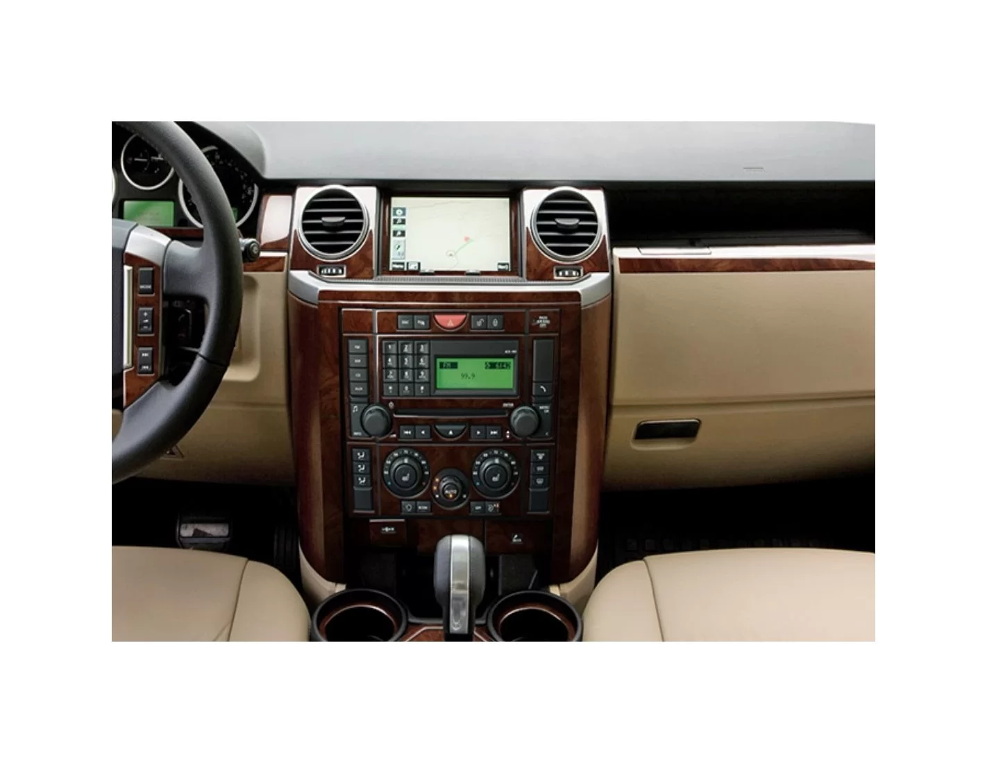 Land Rover Discovery LR3 2005-2009 3M 3D Interior Dashboard Trim Kit Dash Trim Dekor 74-Parts